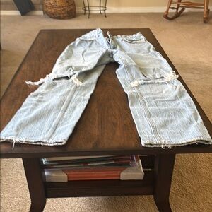 Distressed Light Blue Jeans